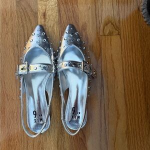 Mix No. 6 Silver Studded Flats